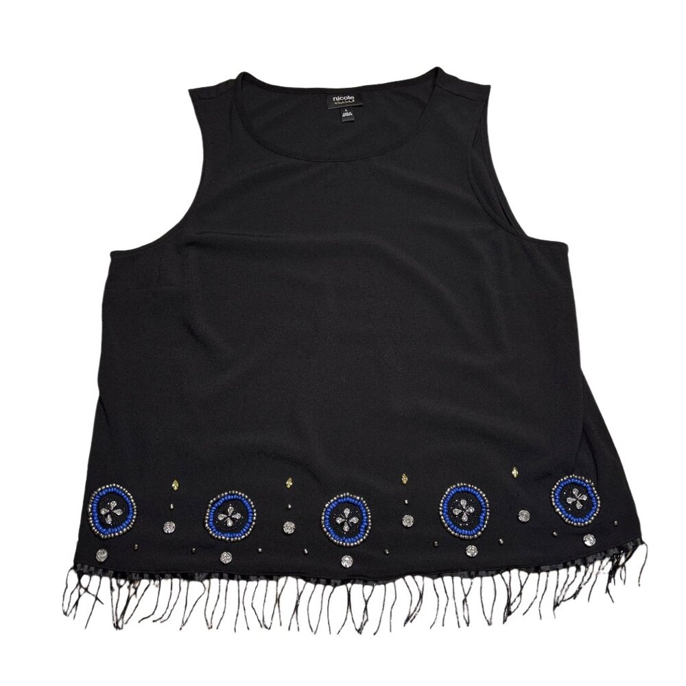 Nicole by Nicole Miller Sleeveless Beaded Blouse‎